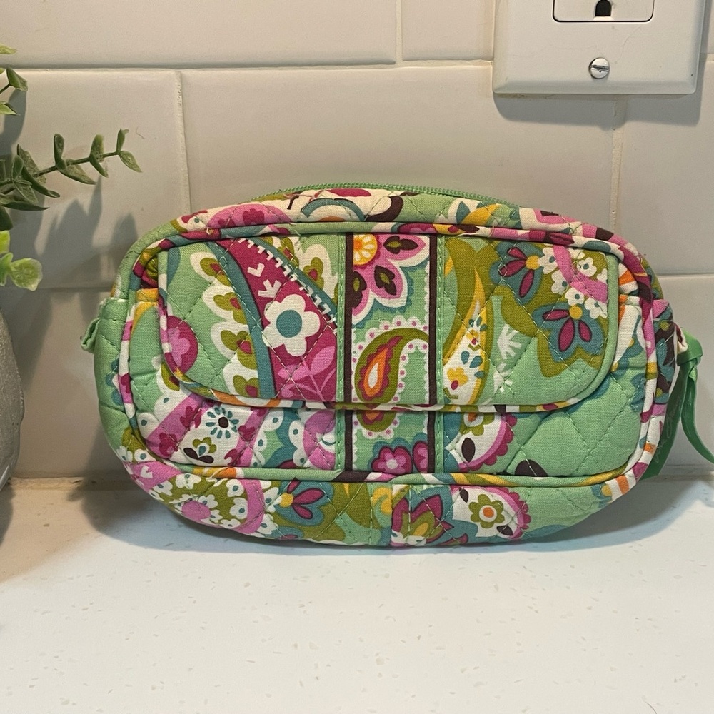 Retired Vera Bradley Tutti Frutti Cosmetic Bag w Magnetic Mirror Front Closure